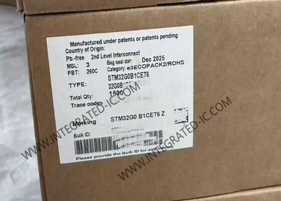 Врезанный держатель микроконтроллеров MCU IC STM32G0B1CET6 512KB ВНЕЗАПНЫЙ поверхностный