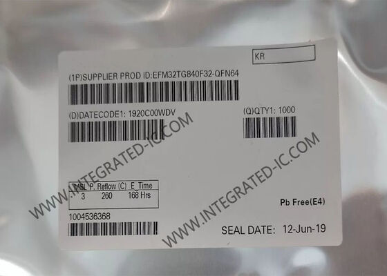 EFM32TG840F32-QFN64 Микроконтроллер MCU 32-битный ARM Cortex-M3 с ультранизкой мощностью и скоростью 32 МГц