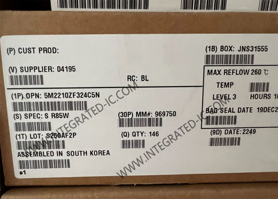 5M2210ZF324C5N В системе программируемая FPGA с 324-контактным FBGA и 271 сложным программируемым логическим устройством ввода/вывода