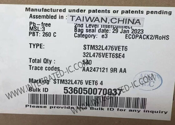 Микроконтроллер STM32L476VET6 MCU Высокопроизводительный STM32 Сверхнизкое энергопотребление MCU 80 МГц