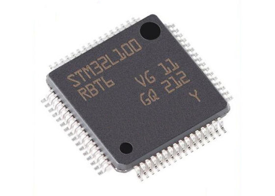 микроконтроллеры IC 64LQFP ядра обломока STM32L100RBT6 интегральной схемаы 32MHz одиночные
