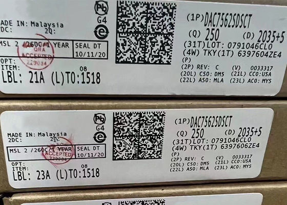 Обломок 10WSON интегральной схемаы низкой мощности DAC7562SDSCT цифровой к сетноым-аналогов конвертерам