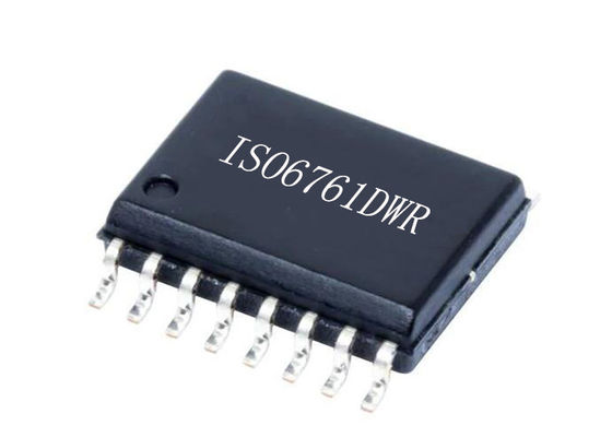 Канал обломока ISO6761DWR 6 интегральной схемаы усилил амортизаторы 16-SOIC цифров