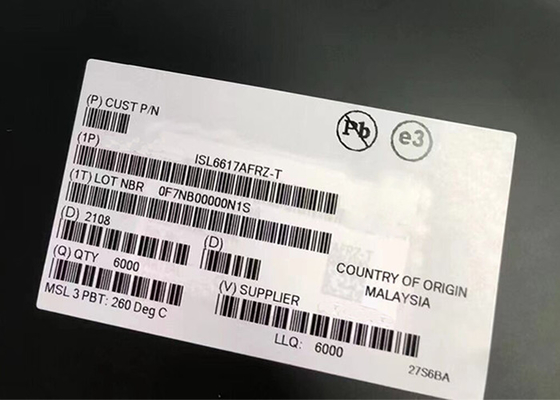 Удвоитель обломока ISL6617AFRZ 6mA PWM интегральной схемаы с особенностью контроля выхода