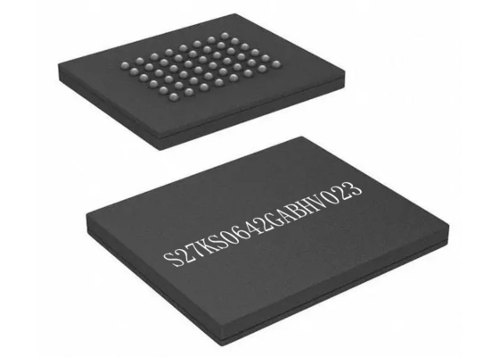 S27KS0642GABHV023 ICs откалывают псевдо память IC 64Mbit HyperBus SRAM 200 MHz