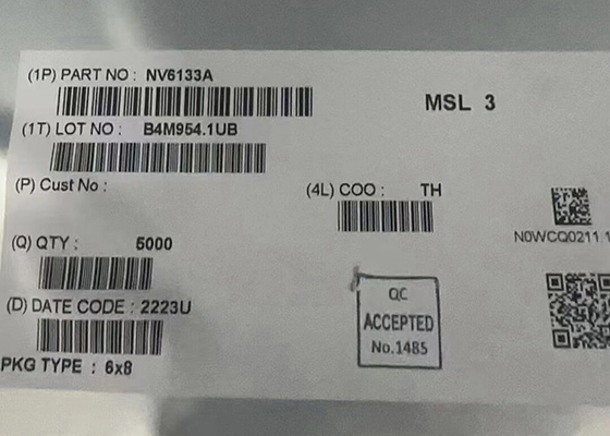 Водители нагрузки откалывают обломок 330mOhm интегральной схемаы IC 30-QFN силы NV6133A GaNFast