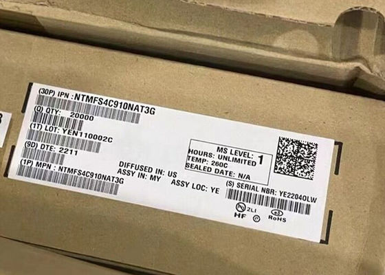 Чип интегральной схемы NTMFS4C910NAT3G 30V одноканальные N-канальные MOSFET транзисторы