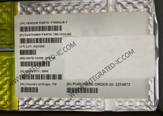 Чип интегральной схемы FT600Q-B-T 1.65V до 3.6V QFN56 USB мостовой контроллер
