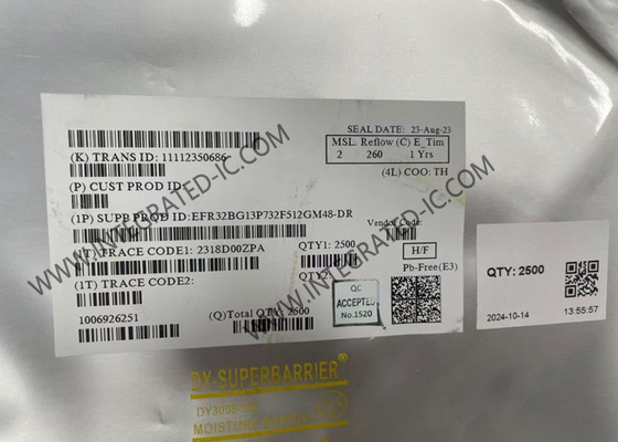 EFR32BG13P732F512GM48-DR BT IC 2.4GHz EFR32 Blue Gecko BT Низкоэнергетические ЦОК QFN-48