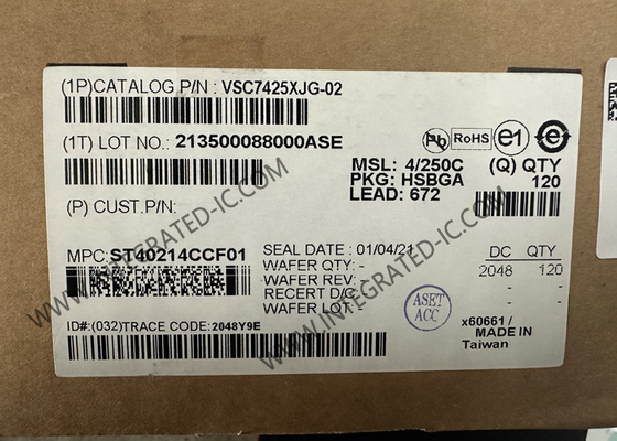 Ethernet IC VSC7425XJG-02 10 Port Managed Layer 2-Ethernet Switch IC BGA-672 (включается в сеть Ethernet)
