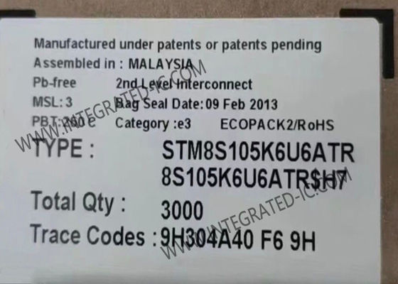 STM8S105K6U6ATR Микроконтроллер MCU 16MHz Mainstream Access Line 8-битный MCU UFQFN-32