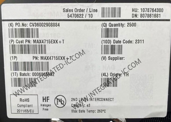 MAX4715EXK Чип интегральной схемы 400mOhm однонаправленные аналоговые коммутаторы SPST SC70-5