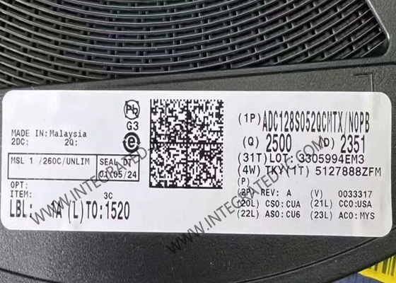 ADC128S052QCMTX интегральный микросхема 12-битный аналогово-цифровой преобразователи TSSOP-16