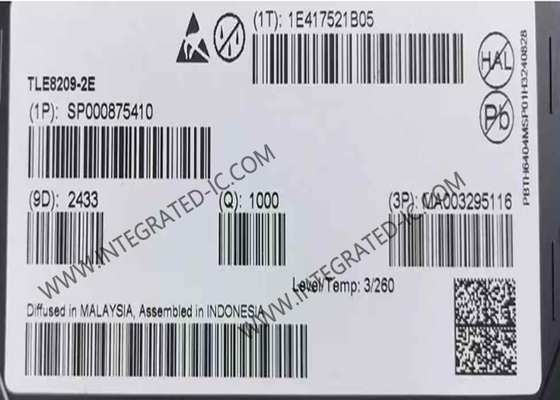 TLE8209-2E Чип интегральной схемы 8.6A SPI Программируемый H-bridge IC PG-DSO-20