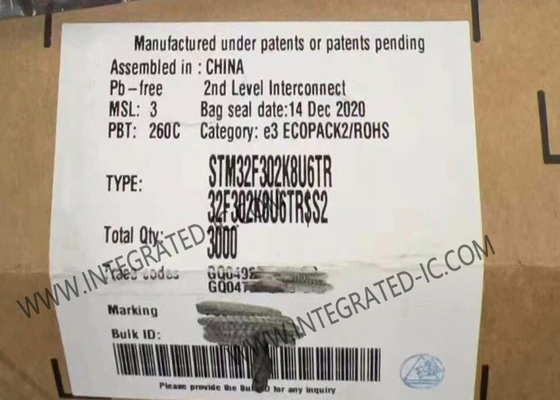 STM32F302K8U6TR Микроконтроллер MCU 72MHz 32-битные одноядерные микроконтроллеры UFQFPN-32