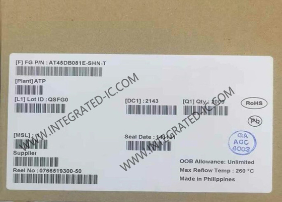 AT45DB081E-SHN-T Память IC Чип Неволатильная память 8 Мбит SPI Серийная НО Флэш-память