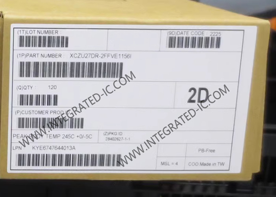 Чип процессора AI XCZU27DR-2FFVE1156I Zynq UltraScale+ RFSoC Gen 1 адаптивный SoC FBGA-1156