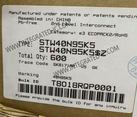 STW40N95K5 Чип интегральной схемы 950V MDmeshTM K5 N-Channel Power MOSFET Транзисторы