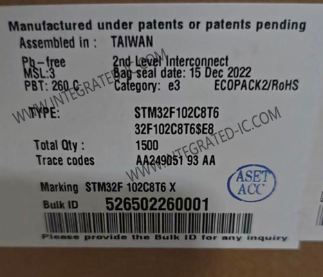 STM32F102C8T6 Микроконтроллер MCU 48MHz ARM Cortex M3 MCU LQFP-48 Пакет