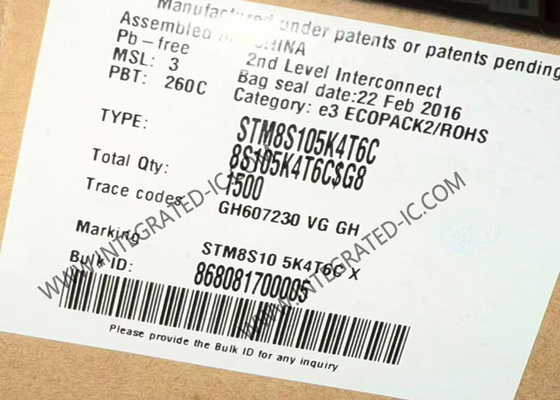STM8S105K4T6C Микроконтроллер MCU 8-битный микроконтроллер IC 16MHz Встроенный MCU LQFP32