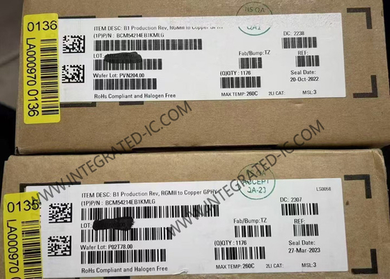 BCM54214EB1KMLG Ethernet IC Single Port RGMII Гигабитный Ethernet-передатчик QFN68