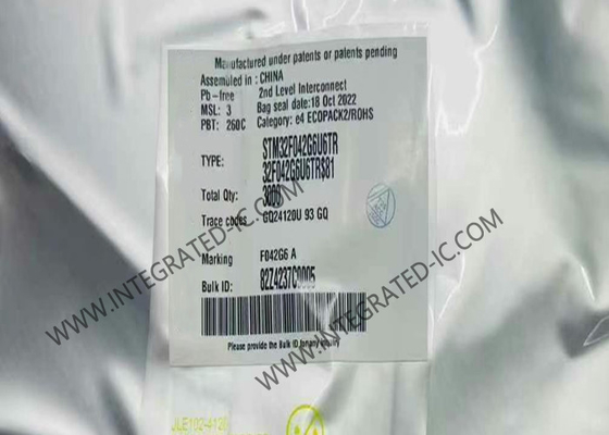 Микроконтроллер MCU STM32F042G6U6TR До 48MHz 32-битные RISC-кормовые микроконтроллеры
