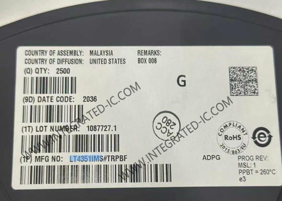LT4351IMS Контроллер интегральных схем с чипом ORing MSOP10