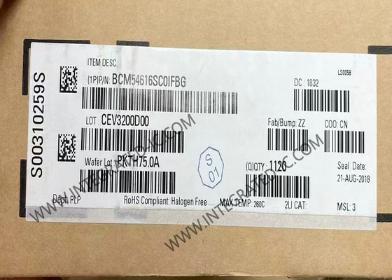 BCM54616SC0IFBG Ethernet IC одночиповый интегрированный трехскоростной Ethernet-передатчик