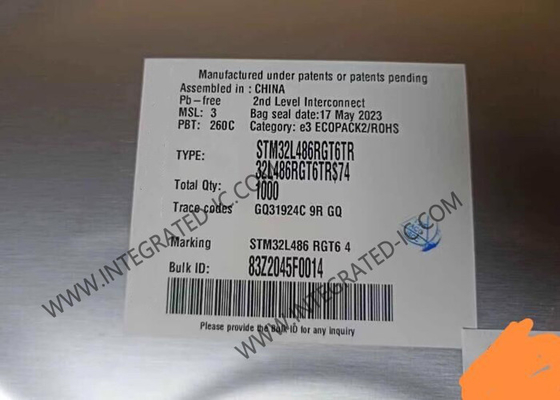 Микроконтроллер MCU STM32L486RGT6 высокопроизводительный STM32 сверхнизкомощный MCU 64-LQFP