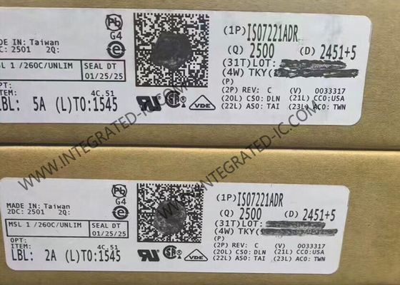ISO7221ADR интегральная схема чип 2500Vrms Двухканальные цифровые изоляторы SOIC8