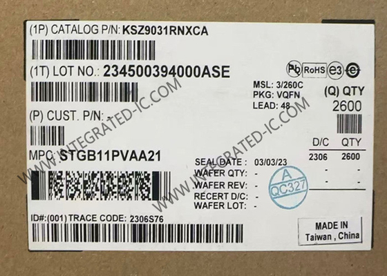 KSZ9031RNXCA Ethernet IC Гигабитный Ethernet Transceiver QFN48 Трехскоростной Ethernet PHY