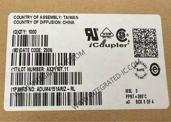 ADUM4151ARIZ Интегральная микросхема 5000Вrms Цифровые изоляторы SOIC20 SPI изоляторы
