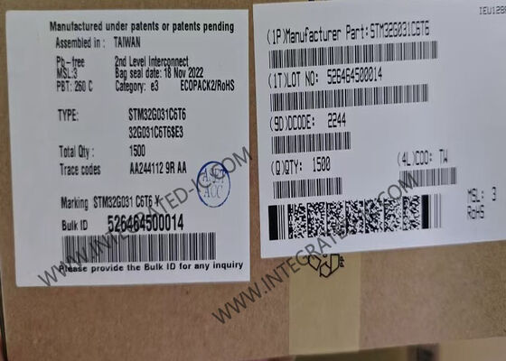 одиночные микроконтроллеры ядра 32Bit откалывают микроконтроллер MCU STM32G031C6T6 48-LQFP