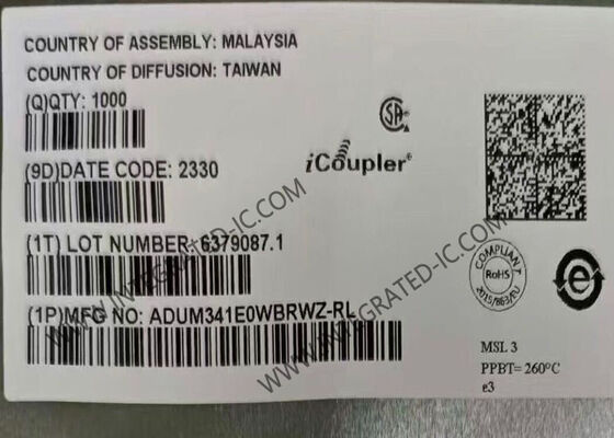 ADUM341E0WBRWZ 4-канальный автомобильный цифровой изолятор IC с изоляцией 5700Vrms