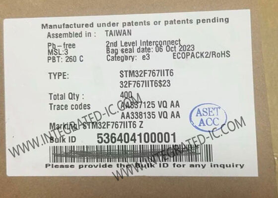 STM32F767IIT6 32-битный микроконтроллер MCU со скоростью 216 МГц и пакетом LQFP-176 для встроенных приложений