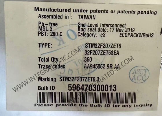32-битный микроконтроллер ARM STM32F207ZET6 с частотой 120 МГц в корпусе 144-LQFP