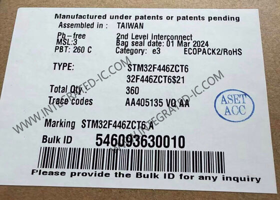 STM32F446ZCT6 Микроконтроллер MCU 3.3V с 128K x 8 RAM в пакете 144-LQFP