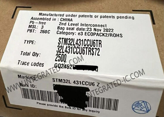 STM32L431CCU6 Микроконтроллер MCU 32-битный одноядерный 80MHz 256KB Flash Microcontroller IC