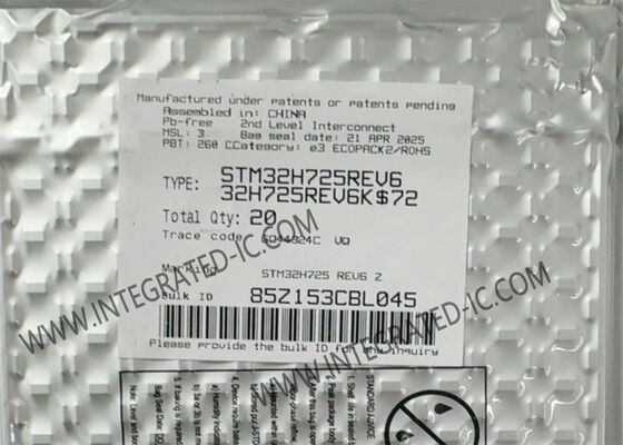 Обломок STM32H725REV6 STM32H725 32 интегральной схемаы сдержал обломок ядра MCU RISC