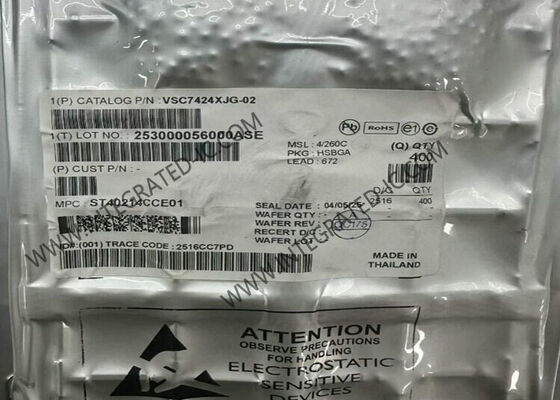 VSC7424XJG-02 10-портовый управляемый коммутатор Gigabit Ethernet уровня 2 в корпусе BGA-672