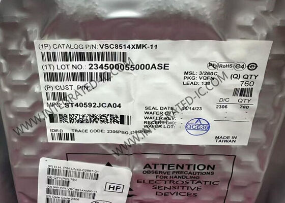 VSC8514XMK-11 Ethernet IC низкомощный 4-портный гигабитный эфирный передатчик в пакете VQFN-138